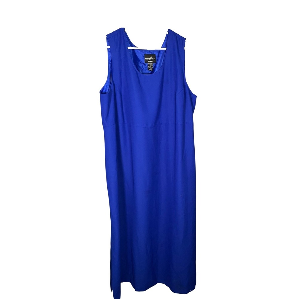Positive Attitude Women's Sleeveless Blue‎ Long Dress Lined 24